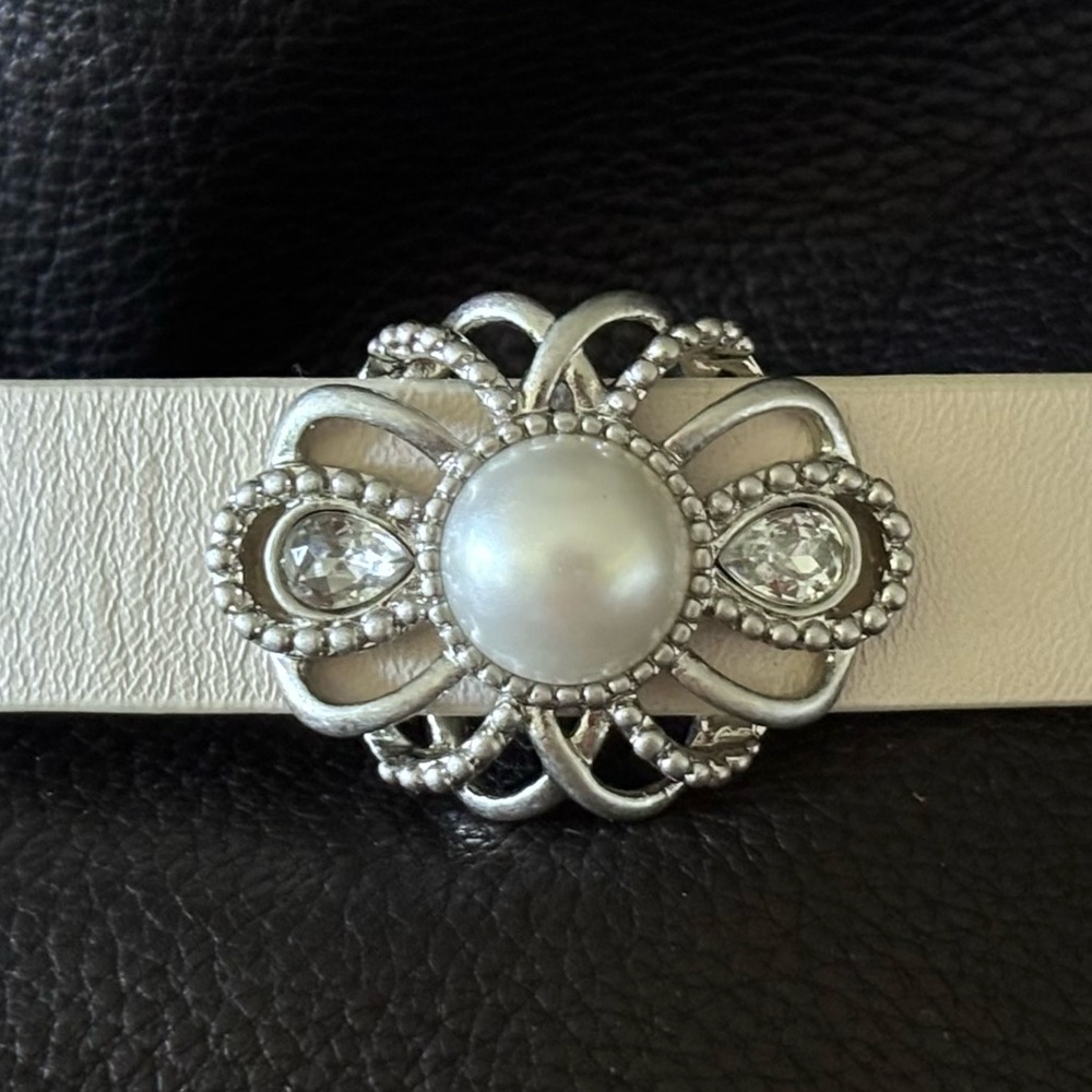 Lia Sophia Leather Strap Bracelet.